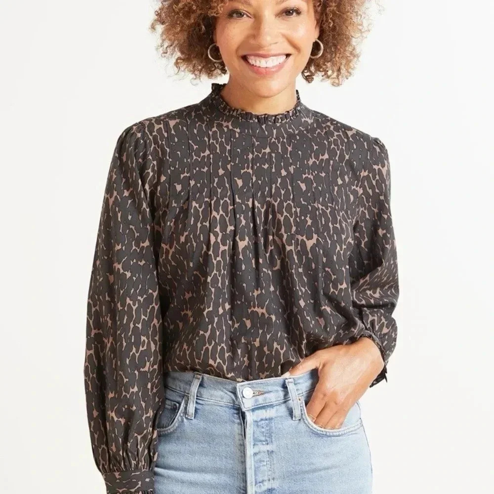 Rails Tops Rails Ariana Long Sleeve Animal Print … - image 1